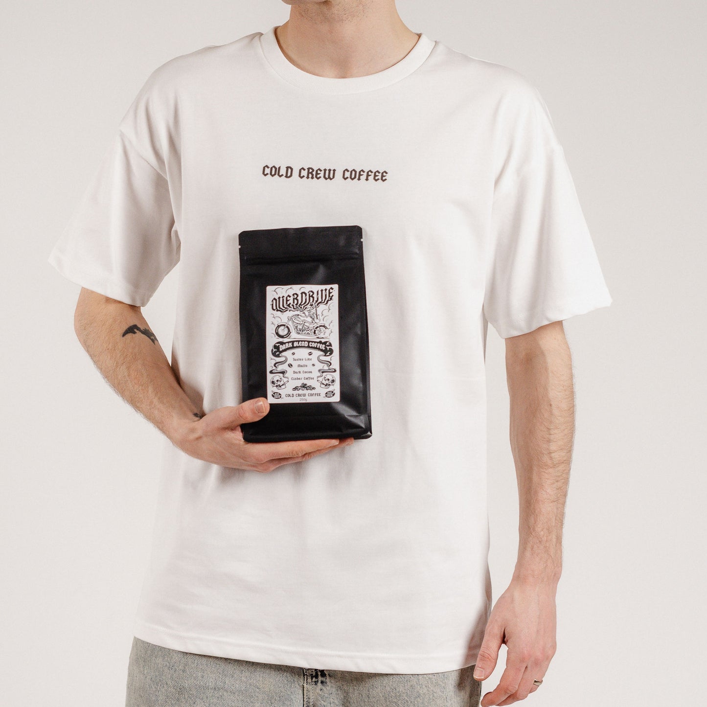 OVERDRIVE 100% Organic T-shirt Black Design
